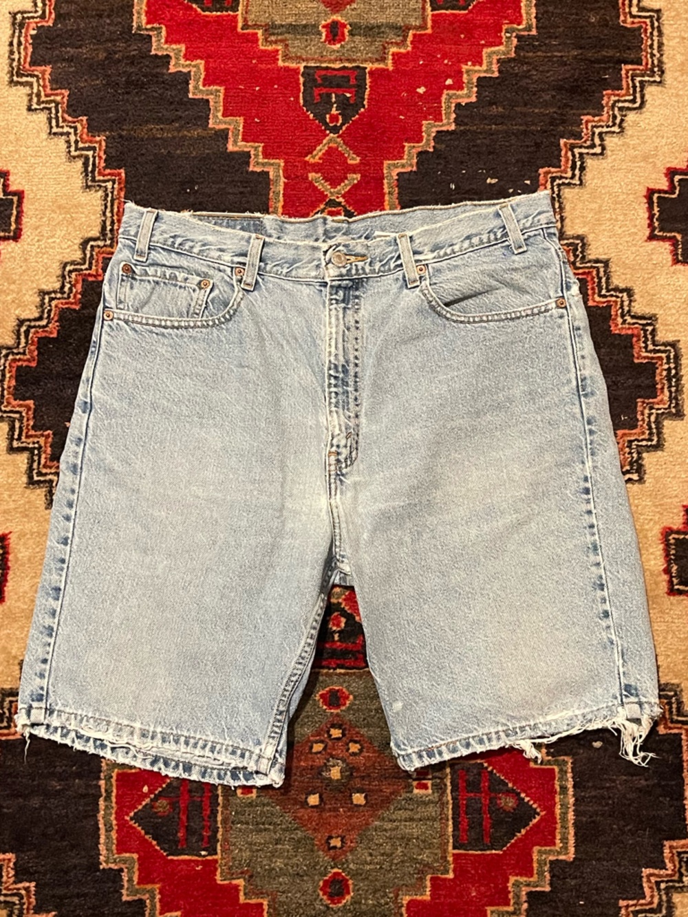 Vintage Perfectly Distressed Levi's Red Tag Lightwash Denim Shorts